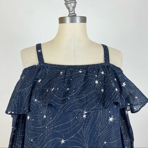 Anthropologie Floreat Starlit Cold Shoulder Blouse - Picture 4 of 8